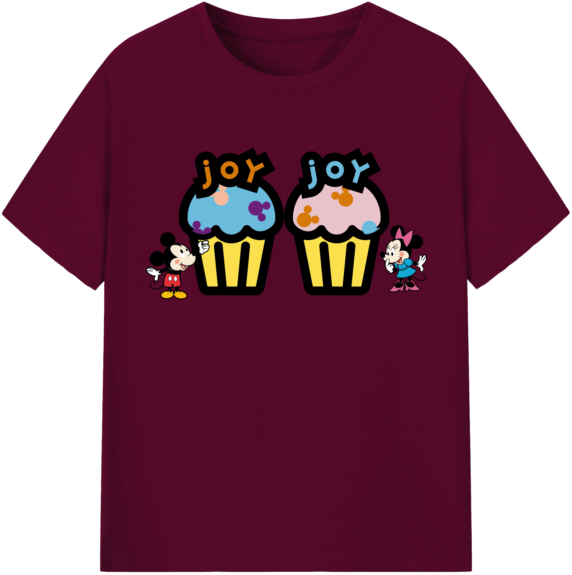 （画像用） ミッキーマウス Mickey Mouse レディースカジュアルプリントTシャツ（綿100％）